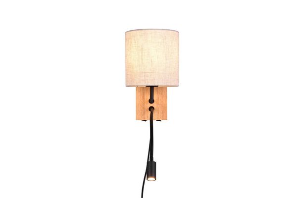 Trio Nilam Wandleuchte E27  ⌀18cm Naturbelassen