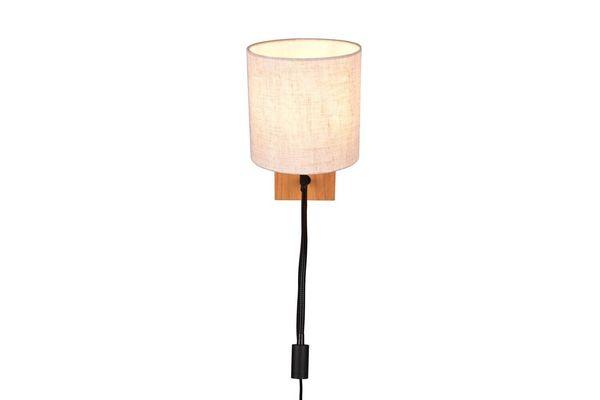 Trio Nilam Wandleuchte E27  ⌀18cm Naturbelassen