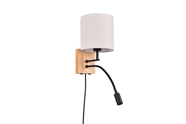 Trio Nilam Wandleuchte E27  ⌀18cm Naturbelassen