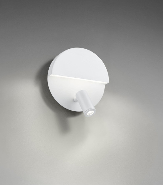 Trio Mario LED Wandleuchte  2x6W ⌀16cm Weiß Matt warmweiss Nachtlicht BT-Lautsprecher