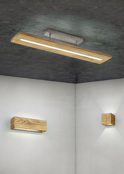 Trio Brad LED Wandleuchte  4W dimmbar Holzfarbig warmweiss