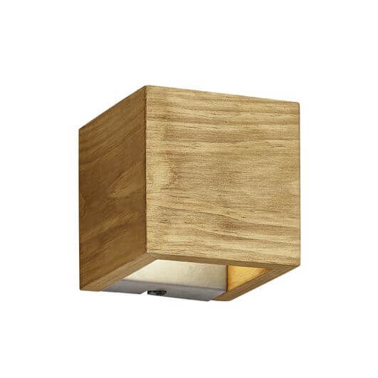 Trio Brad LED Wandleuchte  4W dimmbar Holzfarbig warmweiss