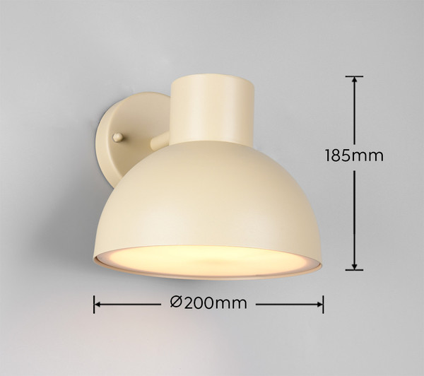 Trio 262360166 Elbe E27 Wandleuchte ⌀24cm Sand IP44