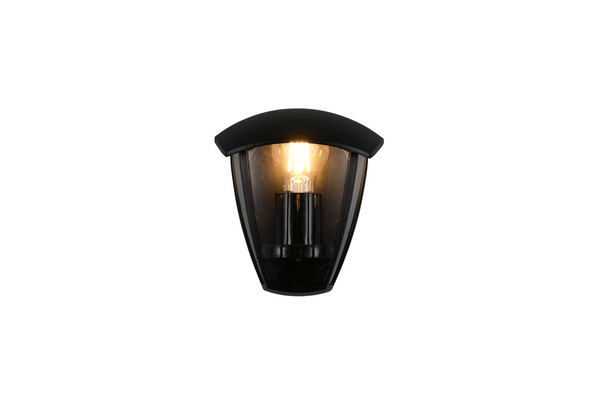 Trio 263260332 Venta E27 Wandleuchte Schwarz Matt IP44