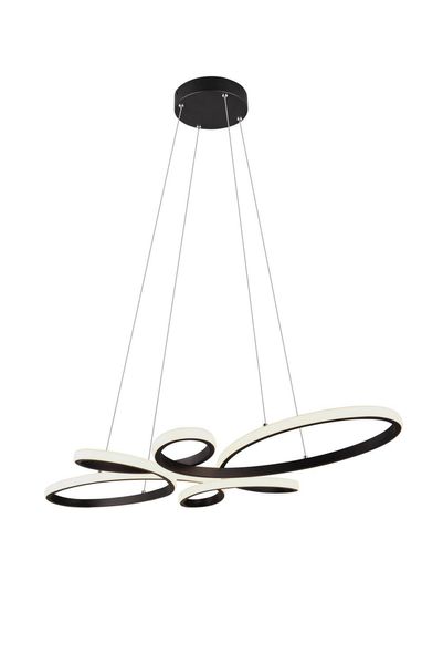 Trio Fly LED Pendelleuchte  32W dimmbar Schwarz Matt warmweiss
