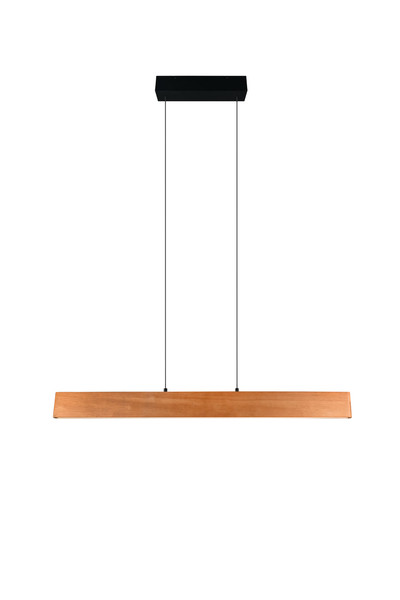 Trio 359710130 Edgewood LED Pendelleuchte 26W dimmbar Holzfarbig CCT einstellbare Lichtfarbe