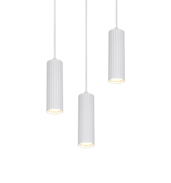 Trio 367730331 Soka GU10 Pendelleuchte 3-fach ⌀28cm Weiß Matt