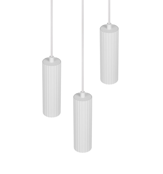 Trio 367730331 Soka GU10 Pendelleuchte 3-fach ⌀28cm Weiß Matt