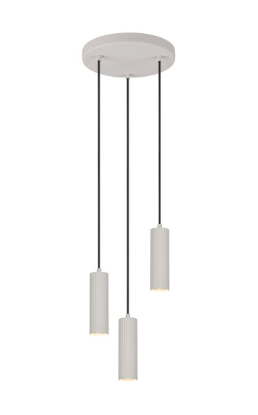 Trio 367730376 Soka GU10 Pendelleuchte 3-fach ⌀28cm Warm Grey