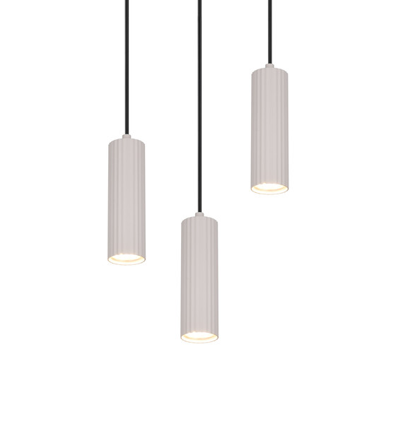 Trio 367730376 Soka GU10 Pendelleuchte 3-fach ⌀28cm Warm Grey