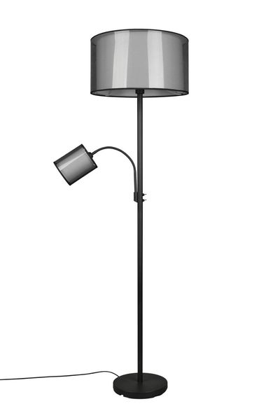 Trio Burton Stehleuchte E27/E14  2-fach ⌀45cm Schwarz Matt