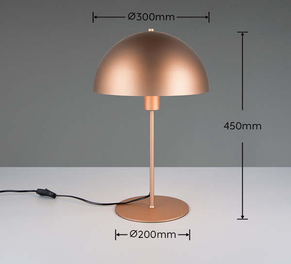 Trio 506290165 Nola E27 Tischleuchte ⌀30cm Coffee