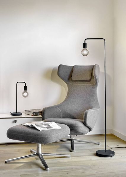 Trio Diallo Tischleuchte E27  Schwarz Matt 51cm