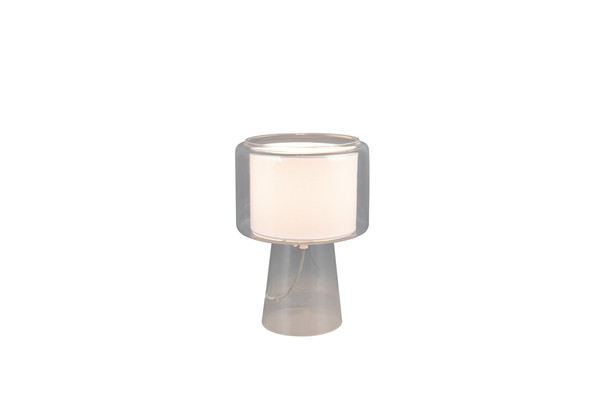 Trio 519900152 Rocka E14 Tischleuchte ⌀20cm Transparent Klar