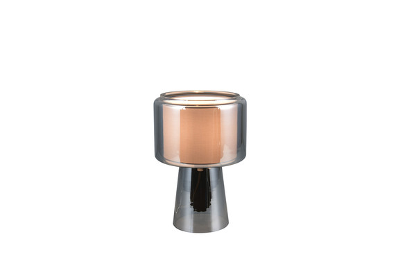 Trio 519900157 Rocka E14 Tischleuchte ⌀20cm Chrom Bedampft