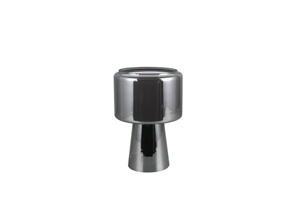 Trio 519900157 Rocka E14 Tischleuchte ⌀20cm Chrom Bedampft