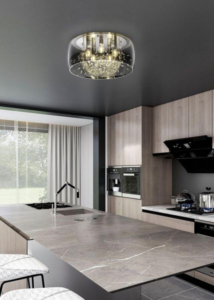 Trio Crystel Deckenleuchte E14  5-fach ⌀50cm Chrom