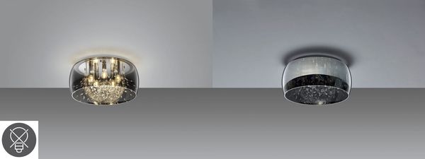Trio Crystel Deckenleuchte E14  5-fach ⌀50cm Chrom