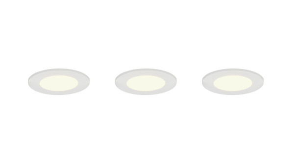 Trio 635110301 Himal LED Einbauleuchten 3x3,5W ⌀8,5cm dimmbar Weiß IP65 CCT einstellbare Lichtfarbe