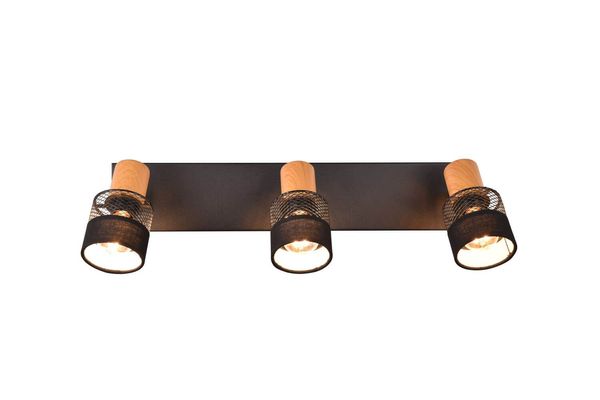 Trio Nandini Strahler E14  3-fach Schwarz Matt