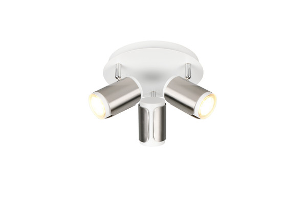 Trio 814530307 Gillan GU10 Strahler 3-fach ⌀30cm Nickel Matt