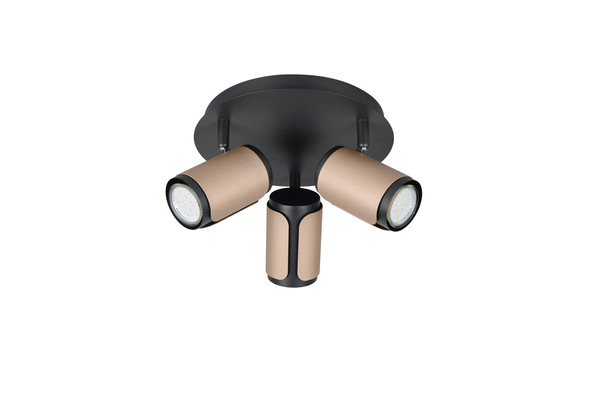 Trio 814530365 Gillan GU10 Strahler 3-fach ⌀30cm Coffee