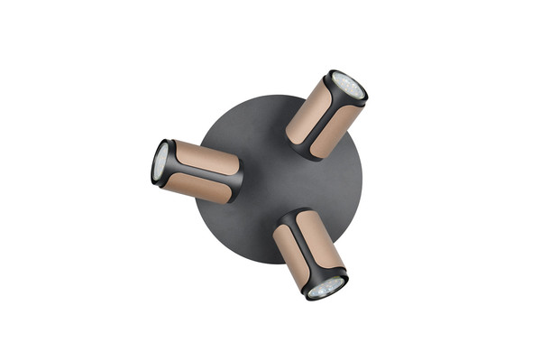 Trio 814530365 Gillan GU10 Strahler 3-fach ⌀30cm Coffee