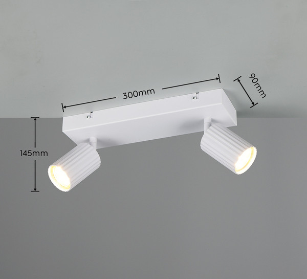 Trio 867700231 Soka GU10 Strahler 2-fach Weiß Matt