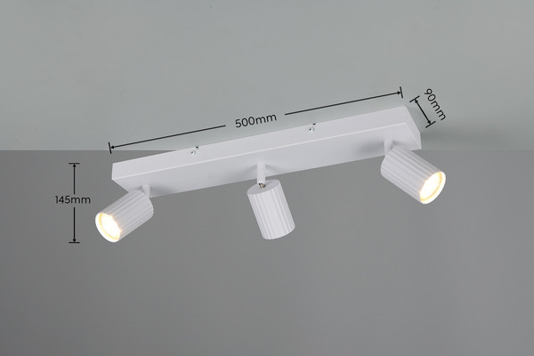 Trio 867700331 Soka GU10 Strahler 3-fach Weiß Matt