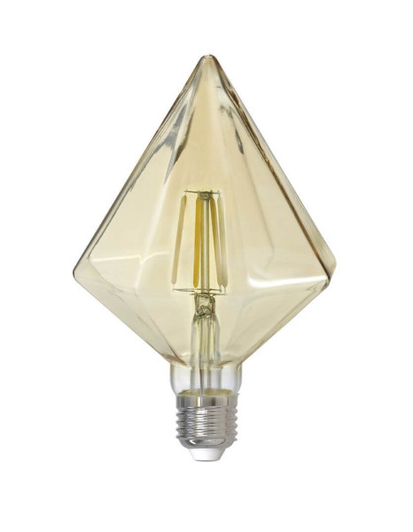 Trio Kristall LED Lampe E27  4W ⌀12,5cm Amber warmweiss wie 30w