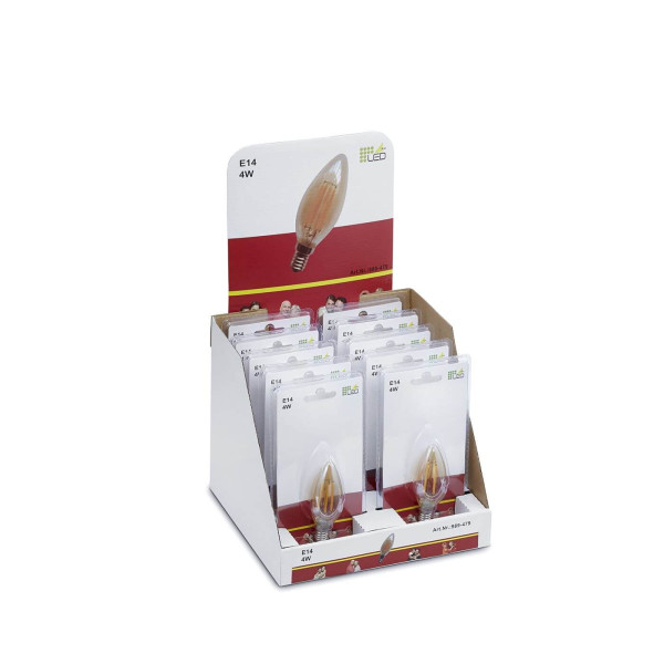 Trio Kerze LED Lampe E14  4W ⌀3,5cm Amber warmweiss wie 40w