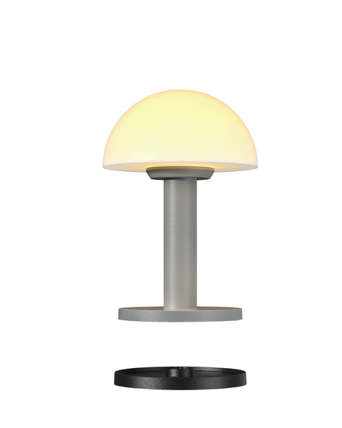 Villeroy & Boch BERGAMO Akku-Tischlampe Grau 1,8W steuerbare Lichtfarbe IP65 97071