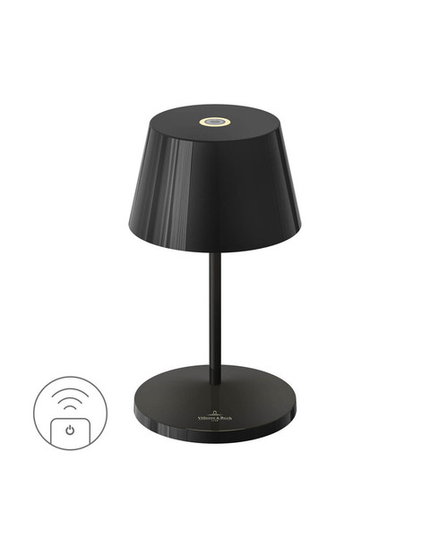 Villeroy & Boch SEOUL RC Akku-Tischlampe Schwarz Ceramic 2,2W steuerbare Lichtfarbe IP65 97081