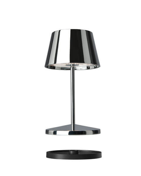 Villeroy & Boch SEOUL RC Akku-Tischlampe Chrom 2,2W steuerbare Lichtfarbe IP65 97205