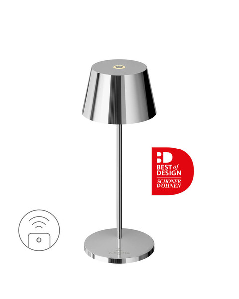 Villeroy & Boch SEOUL MICRO RC Akku-Tischlampe Chrom 2,3W steuerbare Lichtfarbe IP65 97245