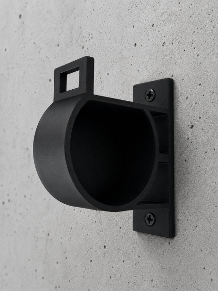 SOIXX Wandhalterung Typ 2  für EV Ladekabel, Schwarz, seitlich rechts, passend für alle Typ 2 Stecker nach DIN EN 62196-1