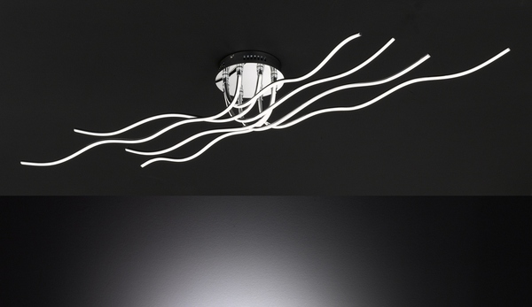 Wofi Linee LED Deckenleuchte 8-fach 46W chrom