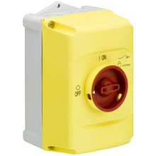 ABB IB132-Y Isolierstoffgehäuse rot/gelb NOT-AUS, IP65, 3fach abschließbar
