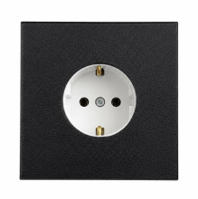 SOIXX Aufsteckrahmen für Steckdosen Schneider Electric Asfora Schwarz Modernes Design ohne Demontage