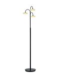 Hell Mala LED Stehleuchte 3-fach Warmweiss Dimmbar 150cm Schwarz 60506/3-06