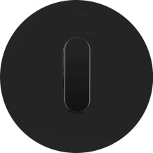 Berker 1001205500 Abdeckplatte mit Knebel Serie R.Classic Glas. schwarz