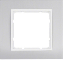 Berker 10113904 Rahmen 1fach. B.3. Alu/polarweiß matt. Aluminium eloxiert