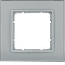 Berker 10116414 Glasrahmen 1fach. B.7. Glas alu/alu matt. lackiert