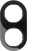 Berker 10122045 Rahmen 2fach Serie R.Classic schwarz. glänzend