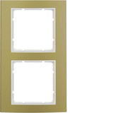 Berker 10123046 Rahmen 2fach B.3 Alu. gold/polarweiß