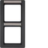 Berker 10126016 Rahmen 2fach mit Beschriftungsfeld Q.1 anthrazit. samt