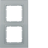 Berker 10126414 Glasrahmen 2fach. B.7. Glas alu/alu matt. lackiert