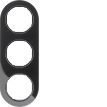 Berker 10132045 Rahmen 3fach Serie R.Classic schwarz. glänzend