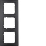 Berker 10133005 Rahmen 3fach B.3 Alu. schwarz/anthrazit