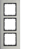 Berker 10133606 Rahmen 3fach B.7 Edelstahl/anthrazit